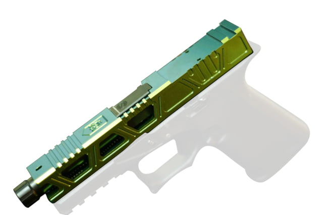 Gun Cuts Cyberpunk Slide for Glock 19 Optic Cut Radioactive Green - Gun Cuts