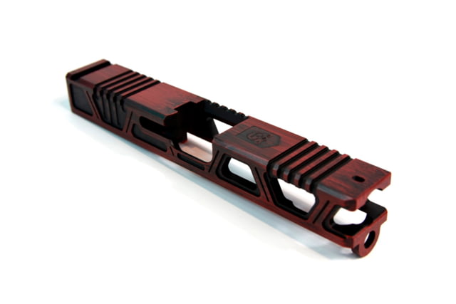 Gun Cuts Cyberpunk Slide for Glock 19 No Optic Cut Battleworn USMC Red - Gun Cuts
