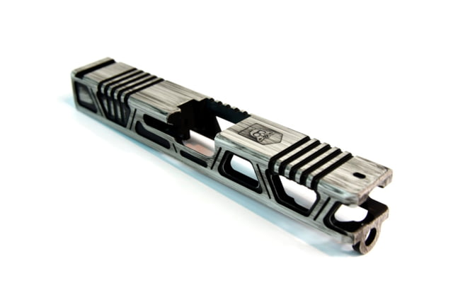 Gun Cuts Cyberpunk Slide for Glock 19 No Optic Cut Battleworn White