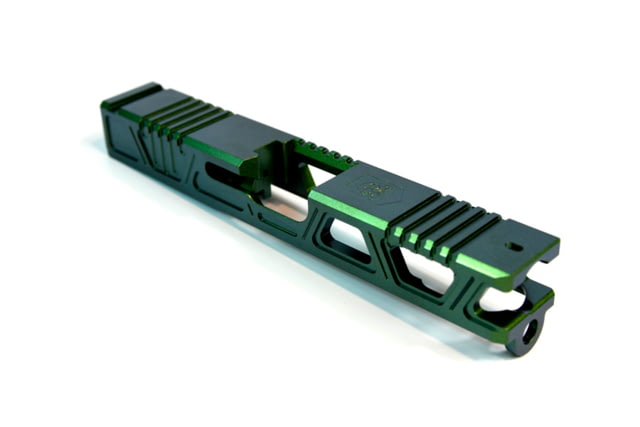 Gun Cuts Cyberpunk Slide for Glock 19 No Optic Cut Radioactive Green - Gun Cuts