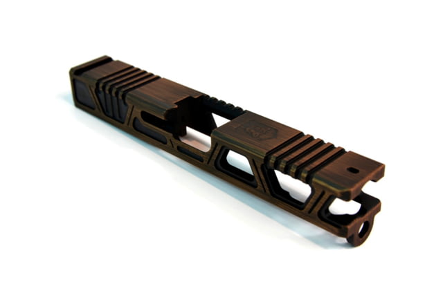 Gun Cuts Cyberpunk Slide for Glock 19 Optic Cut Battleworn Copper - Gun Cuts