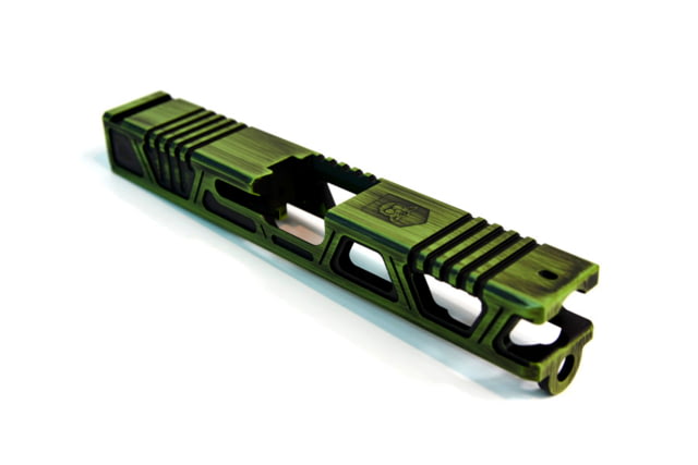 Gun Cuts Cyberpunk Slide for Glock 19 Optic Cut Battleworn Zombie Green - Gun Cuts