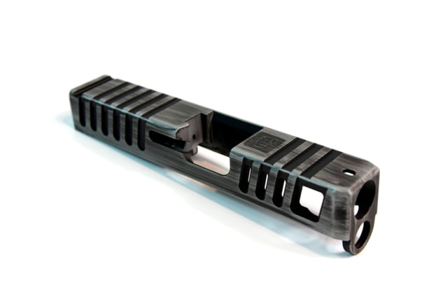 Gun Cuts Juggernaut Slide for Glock 26 No Optic Cut Battleworn Silver - Gun Cuts