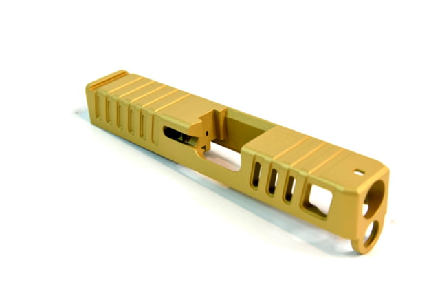 Gun Cuts Juggernaut Slide for Glock 26 No Optic Cut Gold - Gun Cuts