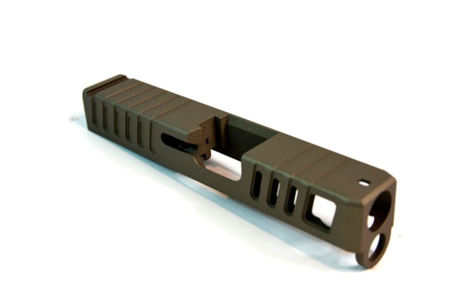 Gun Cuts Juggernaut Slide for Glock 26 No Optic Cut Smoked Bronze - Gun Cuts