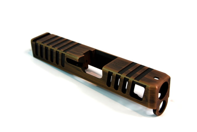 Gun Cuts Juggernaut Slide for Glock 26 Optic Cut Battleworn Copper - Gun Cuts