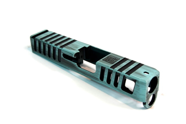 Gun Cuts Juggernaut Slide for Glock 26 Optic Cut Battleworn Robbins Egg Blue - Gun Cuts