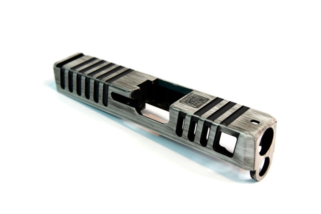 Gun Cuts Juggernaut Slide for Glock 26 Optic Cut Battleworn White - Gun Cuts