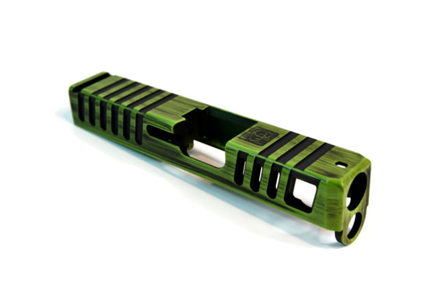 Gun Cuts Juggernaut Slide for Glock 26 Optic Cut Battleworn Zombie Green - Gun Cuts