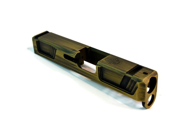 Gun Cuts Raider Slide for Glock 26 Optic Cut Battleworn Gold - Gun Cuts