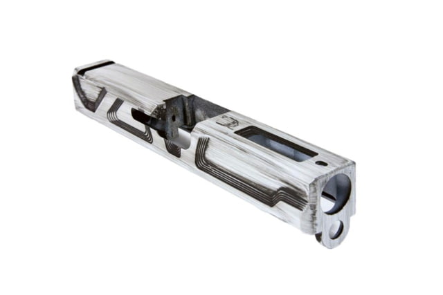 Gun Cuts Roswell Slide for Glock 19 No Optic Cut Battleworn White - Gun Cuts