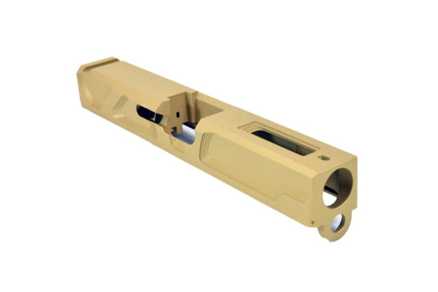 Gun Cuts Roswell Slide for Glock 19 No Optic Cut Gold - Gun Cuts