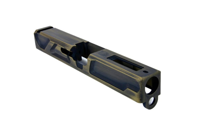 Gun Cuts Roswell Slide for Glock 19 Optic Cut Battleworn Gold - Gun Cuts