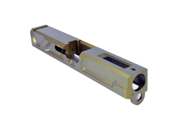 Gun Cuts Roswell Slide for Glock 19 Optic Cut Leprechaun Gold - Gun Cuts