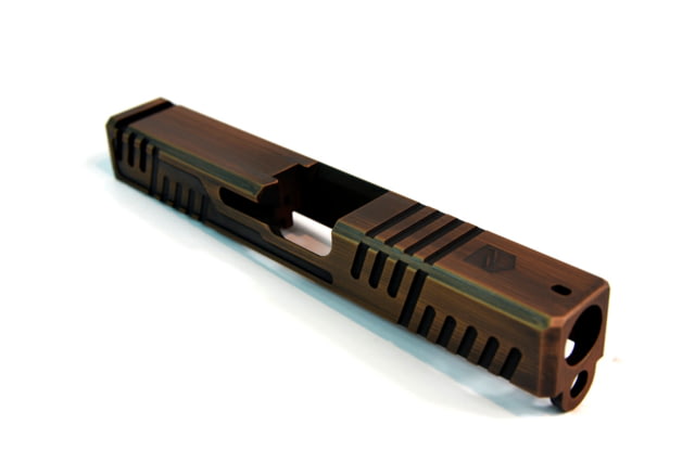Gun Cuts Shift Slide for Glock 19 No Optic Cut Battleworn Copper - Gun Cuts