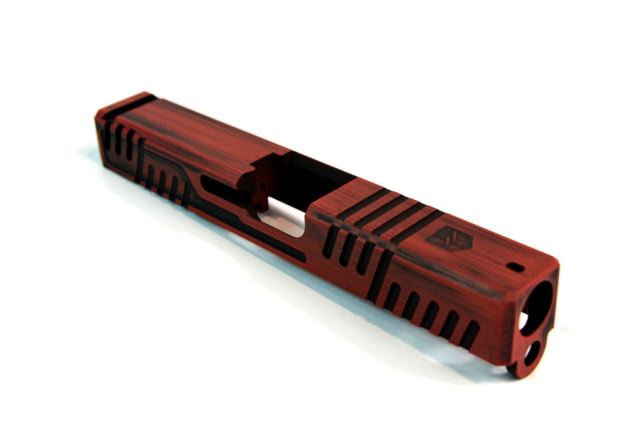 Gun Cuts Shift Slide for Glock 19 No Optic Cut Battleworn USMC Red - Gun Cuts