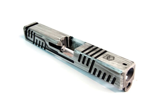Gun Cuts Shift Slide for Glock 19 No Optic Cut Battleworn White - Gun Cuts