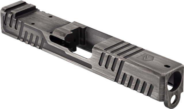 Gun Cuts Shift Slide for Glock 19 Optic Cut Battleworn Silver - Gun Cuts