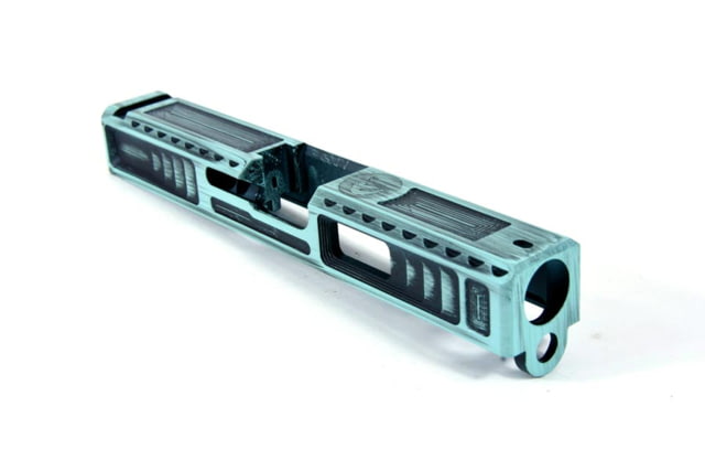 Gun Cuts Viper Slide for Glock 19 No Optic Cut Battleworn Robbins Egg Blue - Gun Cuts