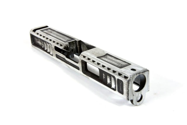 Gun Cuts Viper Slide for Glock 19 No Optic Cut Battleworn White - Gun Cuts