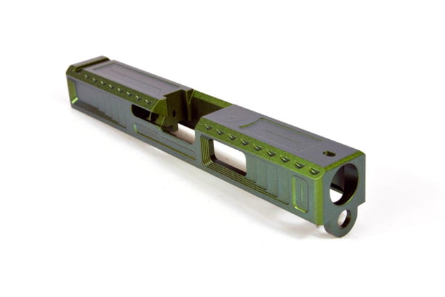 Gun Cuts Viper Slide for Glock 19 No Optic Cut Radioactive Green - Gun Cuts