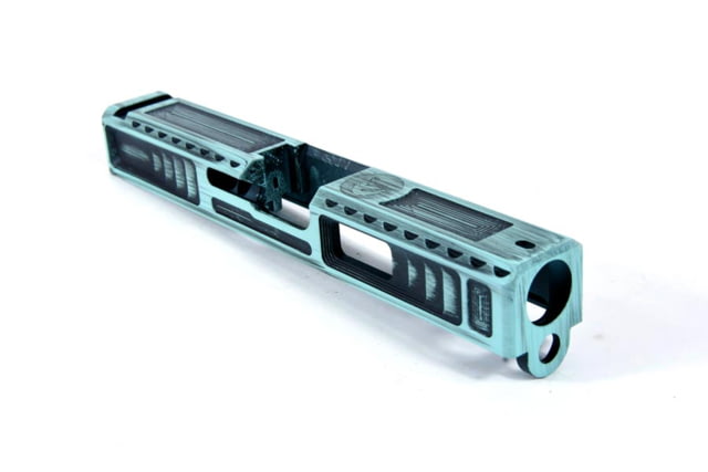 Gun Cuts Viper Slide for Glock 19 Optic Cut Battleworn Robbins Egg Blue - Gun Cuts