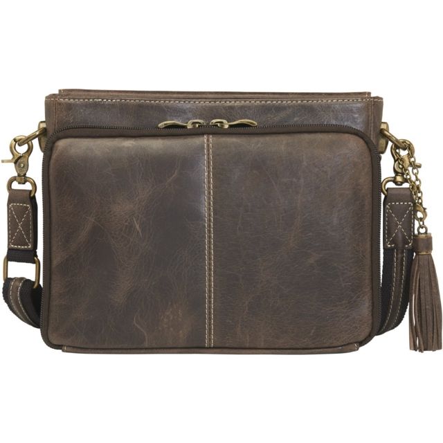 Gun Tote'n Mamas Concealed Carry Clutch Purse Distressed Leather Brown - Gun Tote'n Mamas