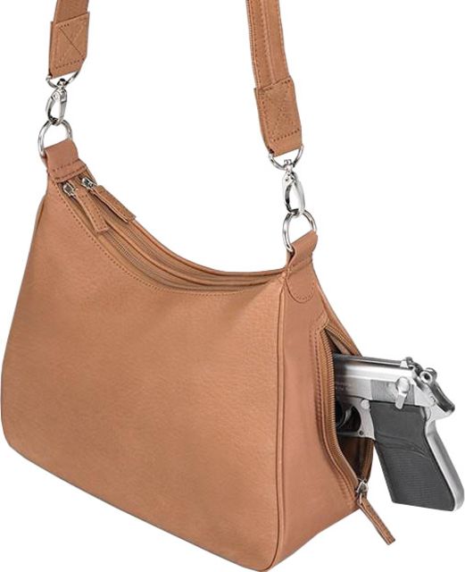 Gun Tote'n Mamas Concealed Carry Basic Hobo HandbagSaddle Tan13x8.5x4.25in 0637205 - Gun Tote'n Mamas