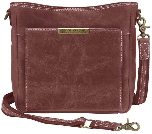 Gun Tote'n Mamas Distressed Leather Slim X-Body RFID Purse - Women's Red - Gun Tote'n Mamas