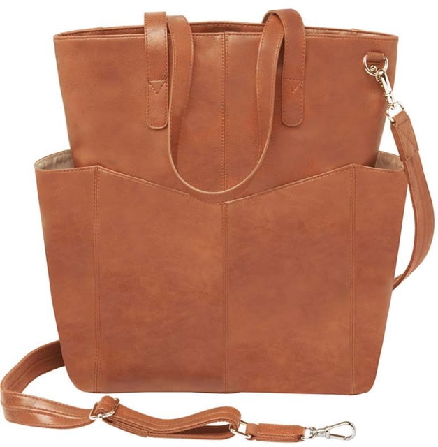 Gun Tote'n Mamas Oversized Leather RFID Travel Tote - Women's Tan - Gun Tote'n Mamas