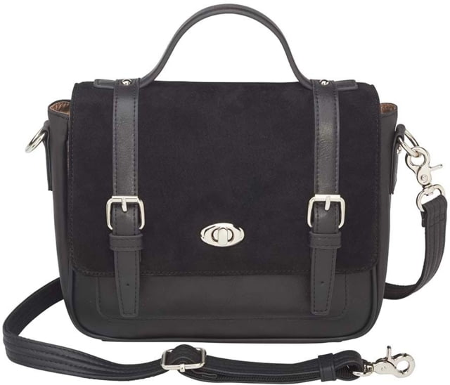 Gun Tote'n Mamas Satchel Cowhide With Suede - Women's Black - Gun Tote'n Mamas