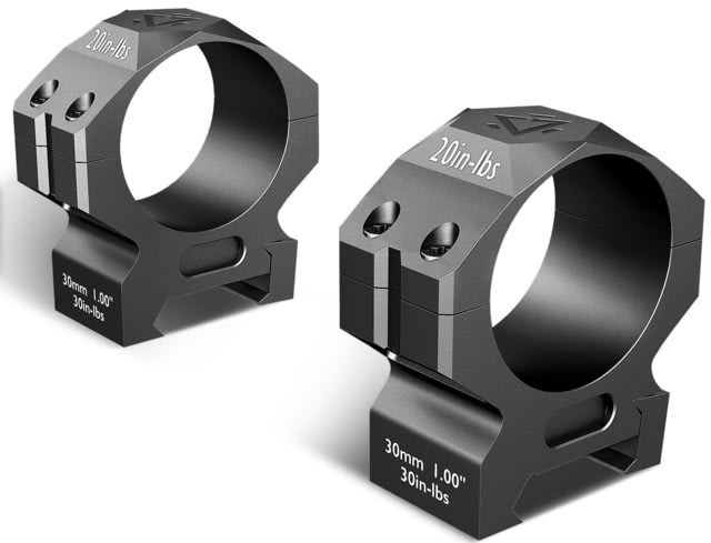 GUNNR Gulltoppr 30mm Riflescope Rings 1in Black - Gunnr