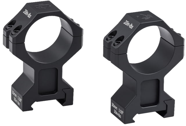 GUNNR Gulltoppr 30mm Riflescope Rings 1.5in Black - Gunnr