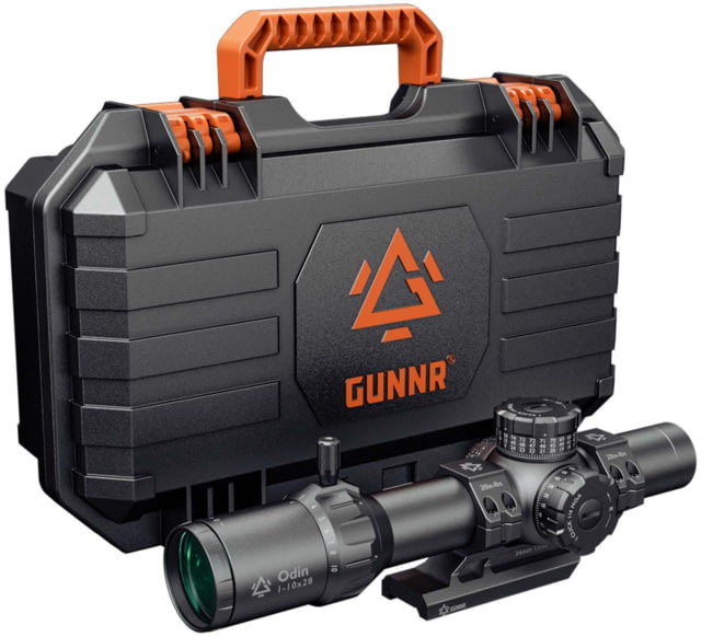 GUNNR Odin 1-10x28mm 34mm Tube FFP LPVO Rifle Scope with Mount and Case Black