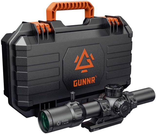GUNNR Odin 1-6x28mm 34mm Tube FFP LPVO Rifle Scope with Mount and Case Black