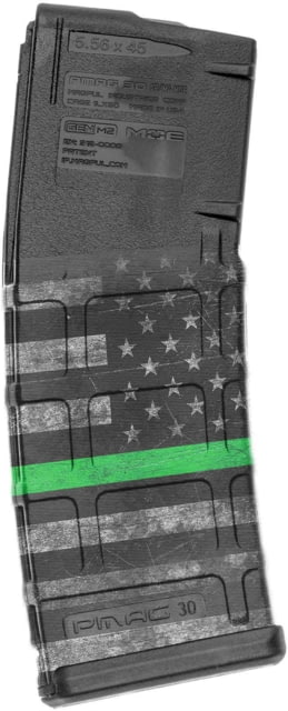 GunSkins AR-15 Mag Skin Premium Vinyl Wrap GS Thin Green Line - Gunskins