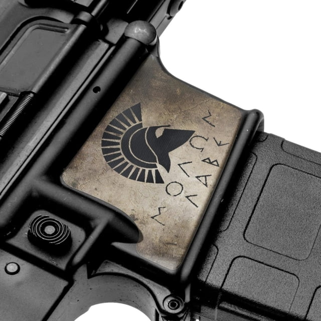 GunSkins Magwell Skin Premium Vinyl Wrap GS Molon Labe Tan - GunSkins