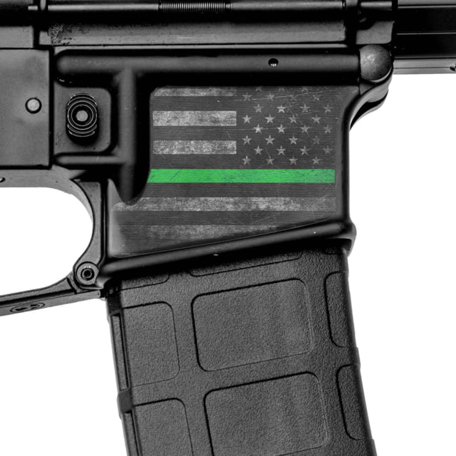 GunSkins Magwell Skin Premium Vinyl Wrap GS Thin Green Line - GunSkins