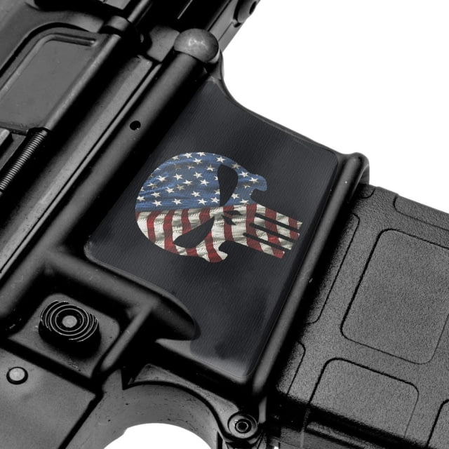 GunSkins Magwell Skin Premium Vinyl Wrap GS Skull America - GunSkins