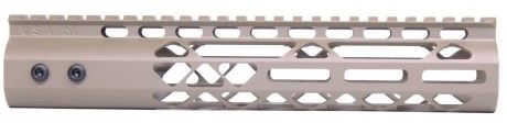 Guntec USA Air Lite M-Lok Free Floating Handguard w/Monolithic Top Rail 10in Flat Dark Earth - Guntec Usa
