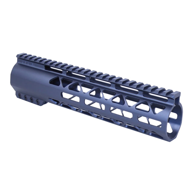 Guntec USA 10in AIR-LOK Series M-LOK Compression Free Floating Handguard With Monolithic Top Rail .308 Cal Anodized Grey - Guntec Usa
