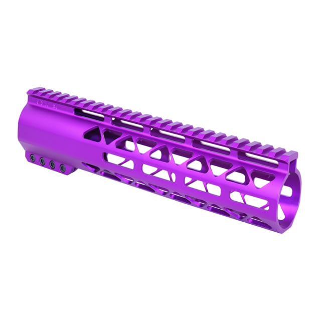 Guntec USA 10in AIR-LOK Series M-LOK Compression Free Floating Handguard With Monolithic Top Rail .308 Cal Anodized Purple - Guntec Usa