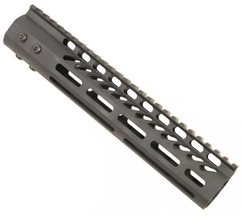 Guntec USA Ultra Lightweight Thin M-Lok Free Floating Handguard w/Monolithic Top Rail 10in Black - Guntec Usa