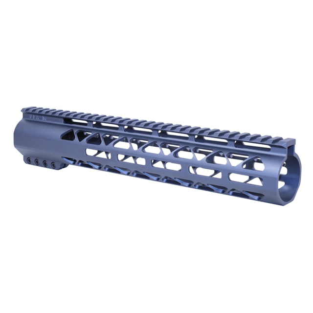 Guntec USA 12in AIR-LOK Series M-LOK Compression Free Floating Handguard With Monolithic Top Rail .308 Cal Anodized Grey - Guntec Usa