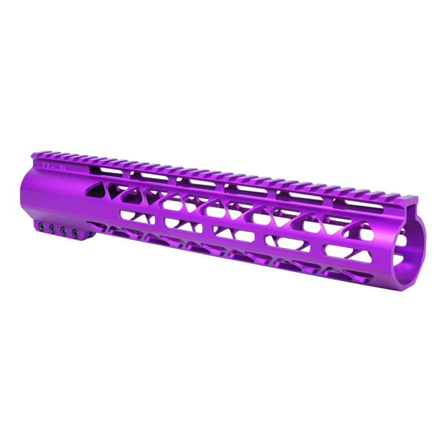 Guntec USA 12in AIR-LOK Series M-LOK Compression Free Floating Handguard With Monolithic Top Rail .308 Cal Anodized Purple