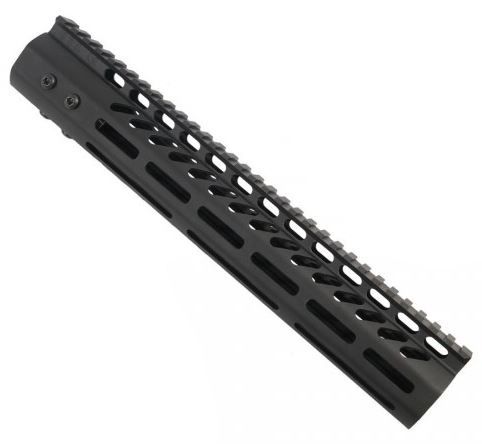 Guntec USA Ultra Lightweight Thin M-Lok Free Floating Handguard w/Monolithic Top Rail .308 Cal 12in Black - Guntec Usa