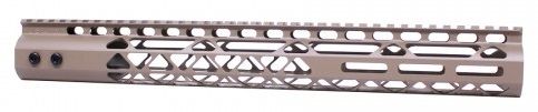 Guntec USA Air Lite M-Lok Free Floating Handguard w/Monolithic Top Rail 15in Flat Dark Earth - Guntec Usa