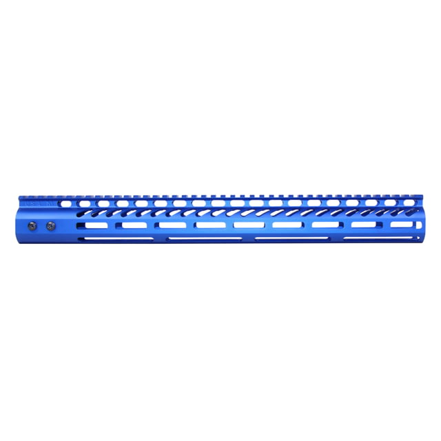 Guntec USA 16.5'' Ultra Lightweight Thin M-LOK System Free Floating Handguard w/ Monolithic Top Rail Anodized Blue - Guntec Usa