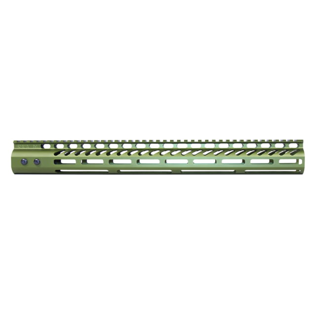 Guntec USA 16.5'' Ultra Lightweight Thin M-LOK System Free Floating Handguard w/ Monolithic Top Rail Anodized Green - Guntec Usa