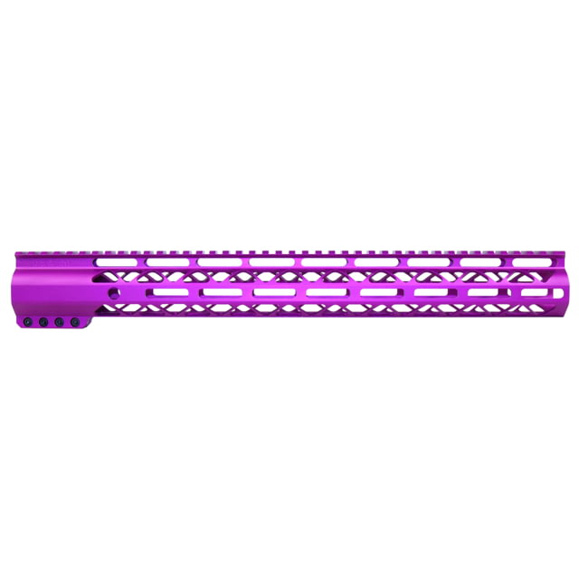 Guntec USA 16.5in AIR-LOK Series M-LOK Compression Free Floating Handguard w/ Monolithic Top Rail Anodized Purple - Guntec Usa